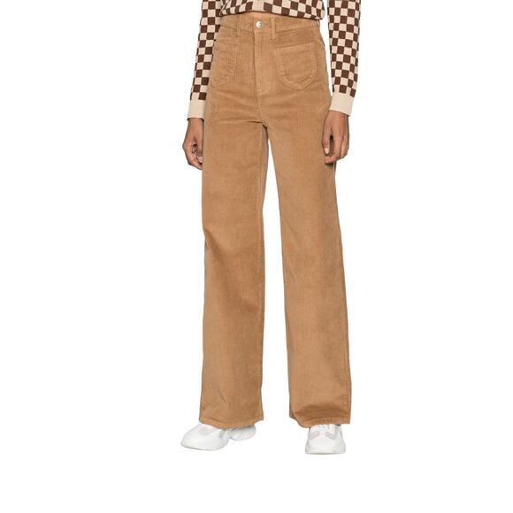 vestique khakis soft corduroy flared leg jeans size L large cotton patch pockets - Picture 11 of 12